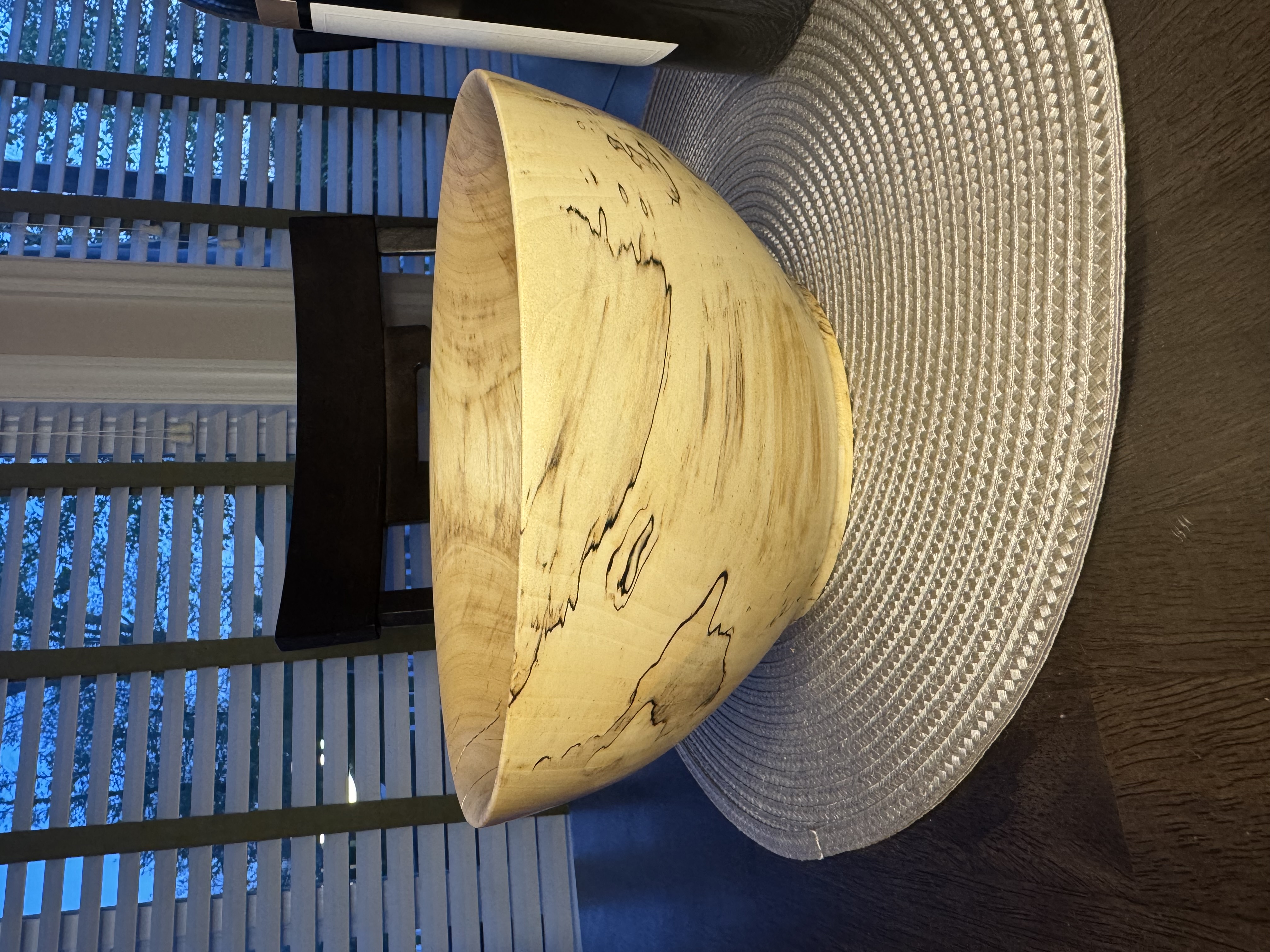 Spalted maple bowl — interior view